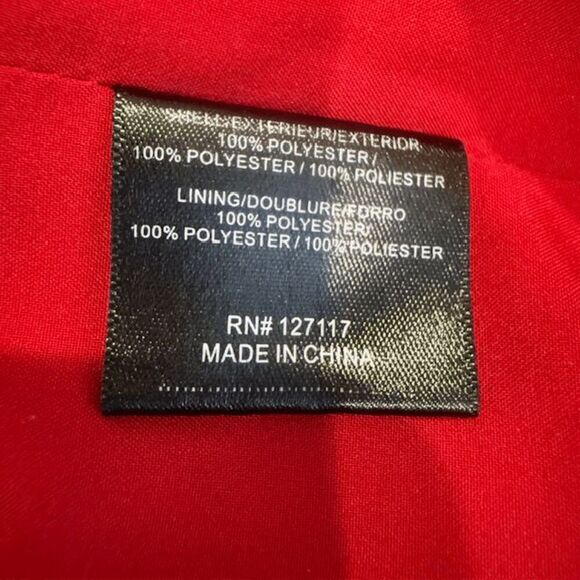 NWOT Badgley Mischka Red Mock Neck Knee Length Dress Pintucks Back Zip Size 4 - Picture 9 of 14